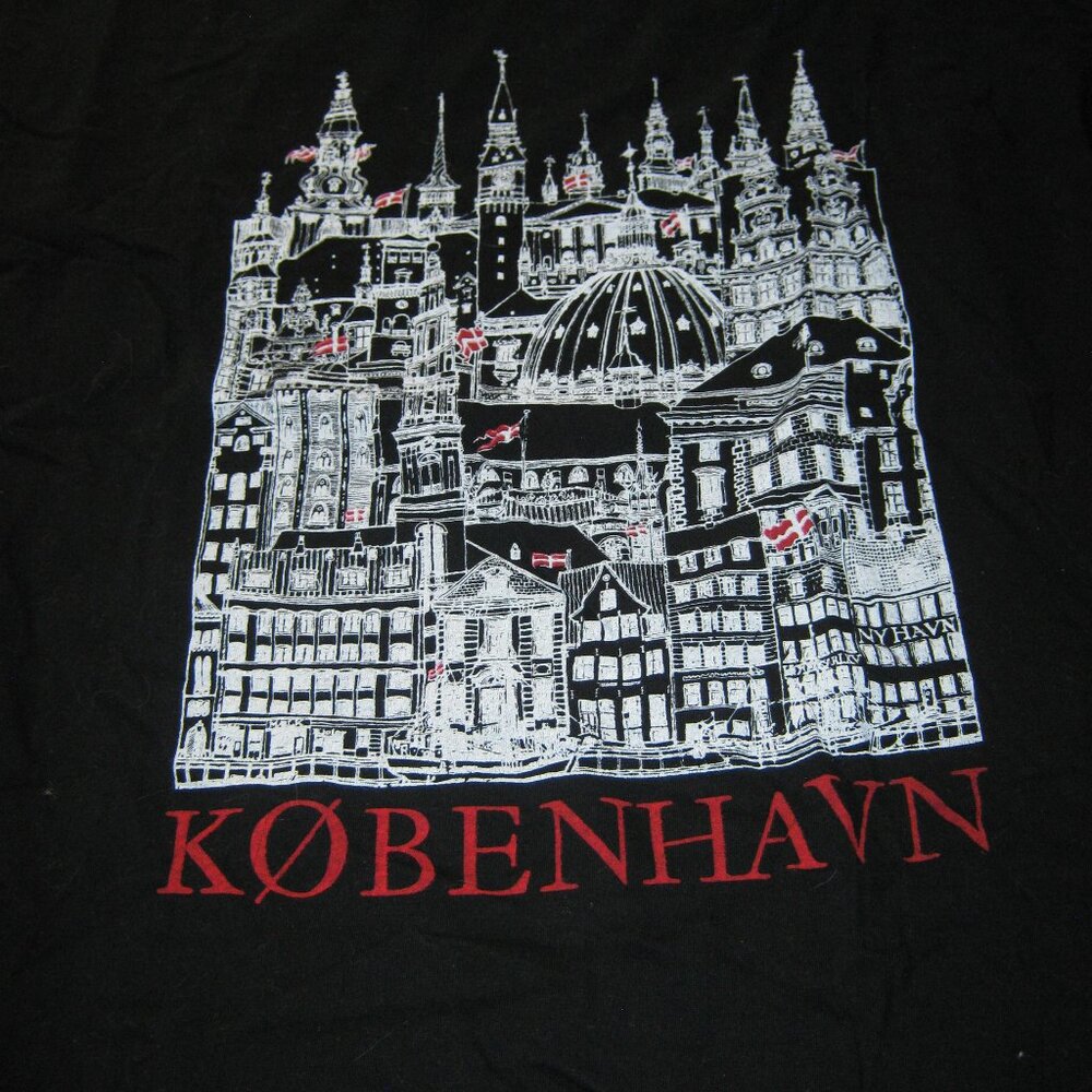 Kobenhavn - Copenhagen Vintage 1992 Black T-Shirt.  New Never Worn.  Size L